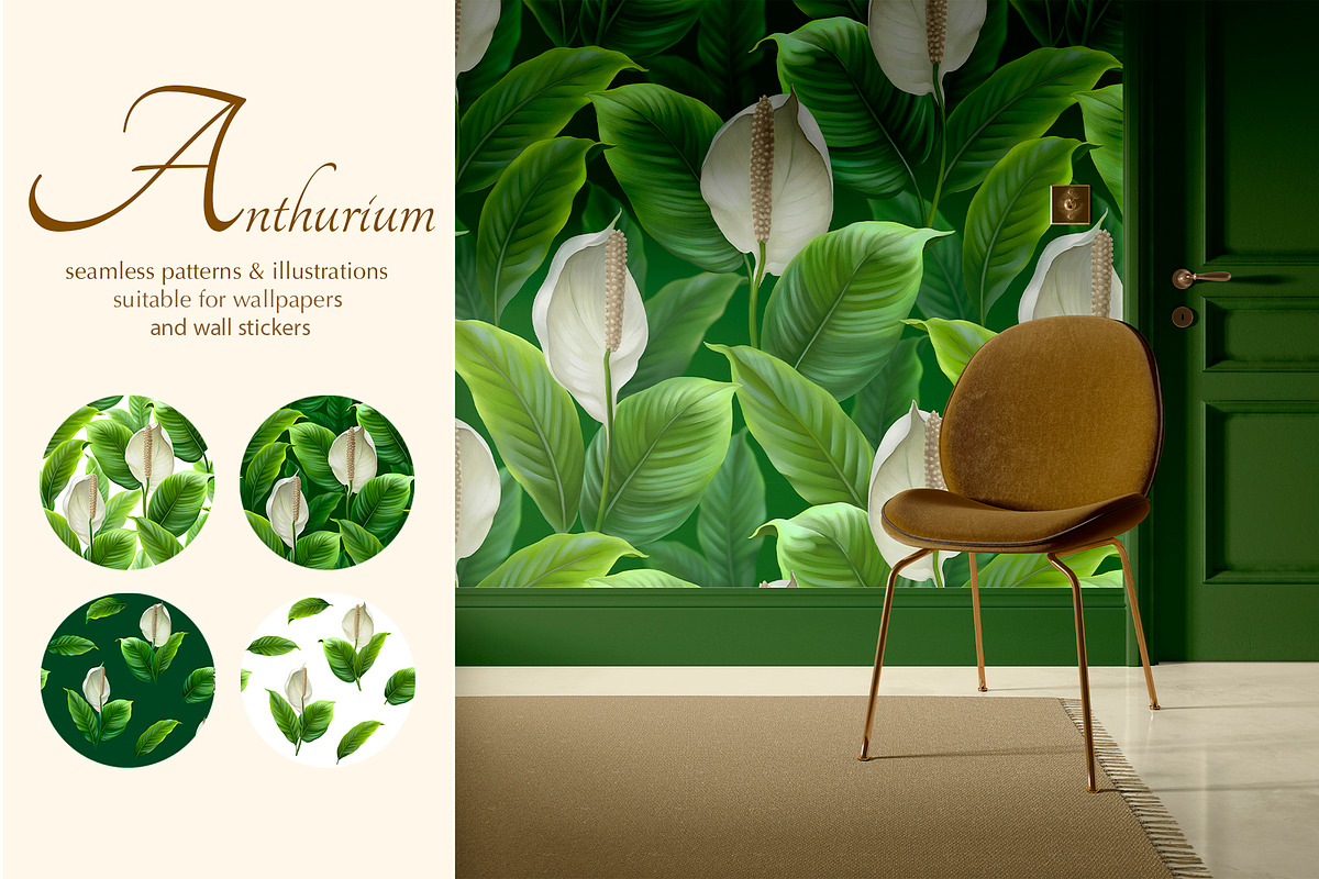 Anthurium flowers, a Pattern Graphic by Sundra (Photo 5 of 15)