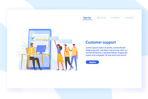 Customer support concept, a Technology Illustration by Good Studio