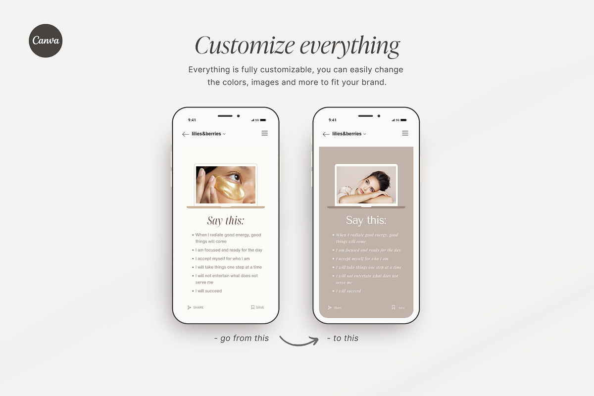 Health & Wellness templates, a Social Media Template by LiliesandBerries (Photo 14 of 21)
