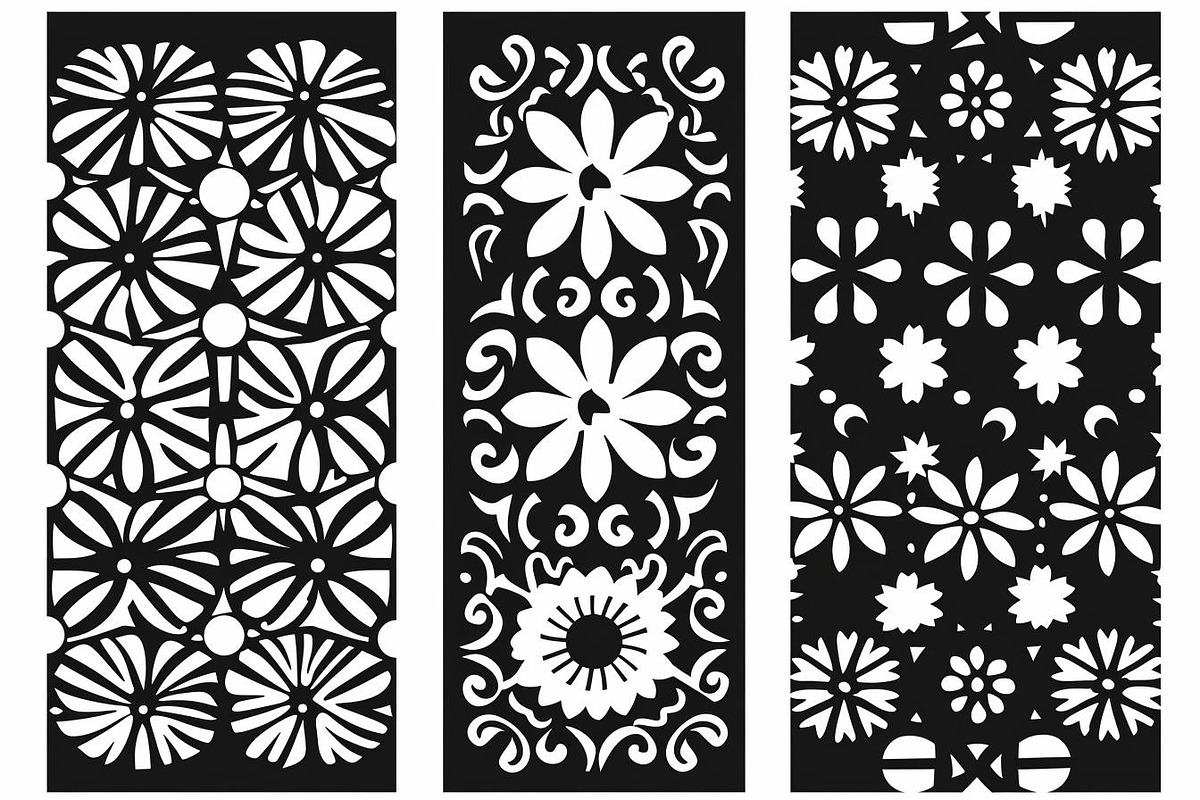 Elegant Floral Laser Cut Panel Bundl, a Graphic by BIPLOB EXPERT (Photo 2 of 10)
