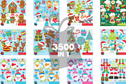 Mega Christmas Bundle -3500 graphics, an Illustration by PrettyBundles (Thumbnail 2 of 13)