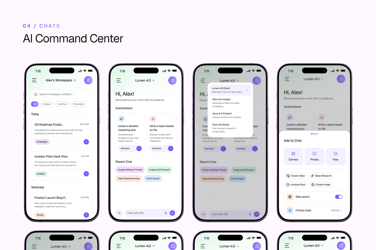 Elle AI Chat App UI Kit - Figma, an UI Kit Template by Brickclay (Photo 11 of 14)