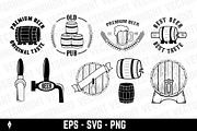 Set of beer labels, badges and desig, a Branding & Logo Template by Vectorhight (Thumbnail 2 of 3)