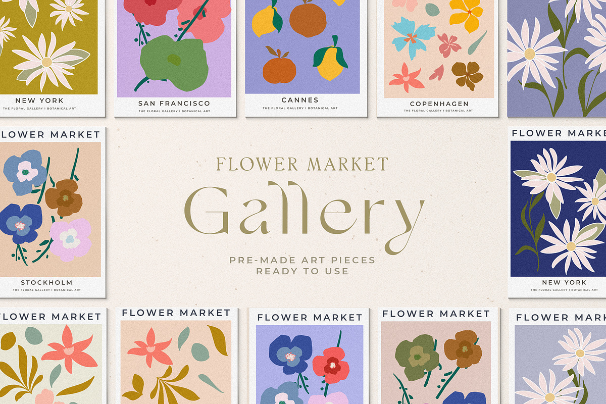 Modern Floral Poster Big Collection, a Texture Illustration by Laras Wonderland (Photo 11 of 27)
