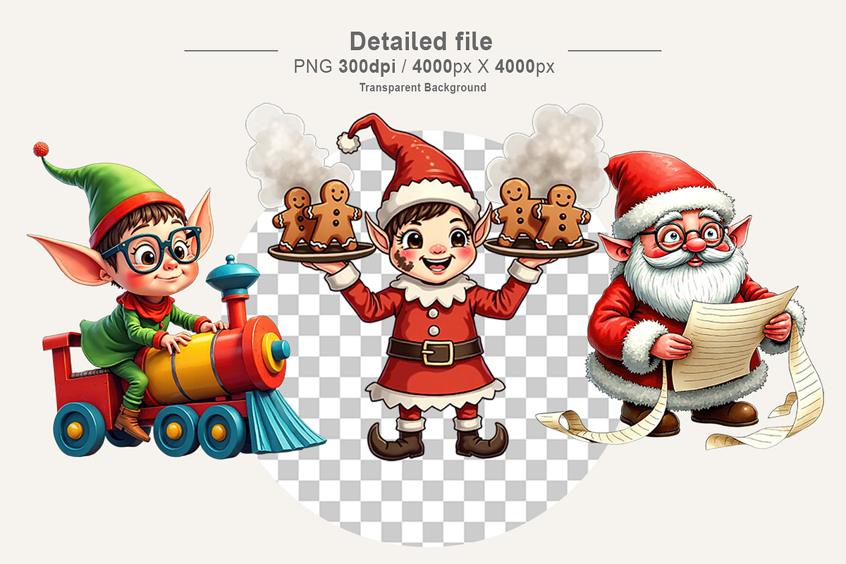 UglyCute Santa Workshop Clipart, an Illustration by Artnoy (Photo 4 of 8)