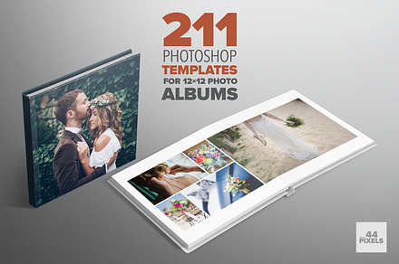 Photoshop templates for 12x12 albums, a Magazine Template by Unik Art