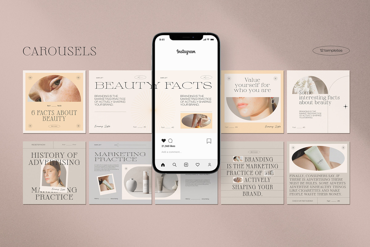 Instagram creator for coach CANVA PS, a Social Media Template by Craft ...