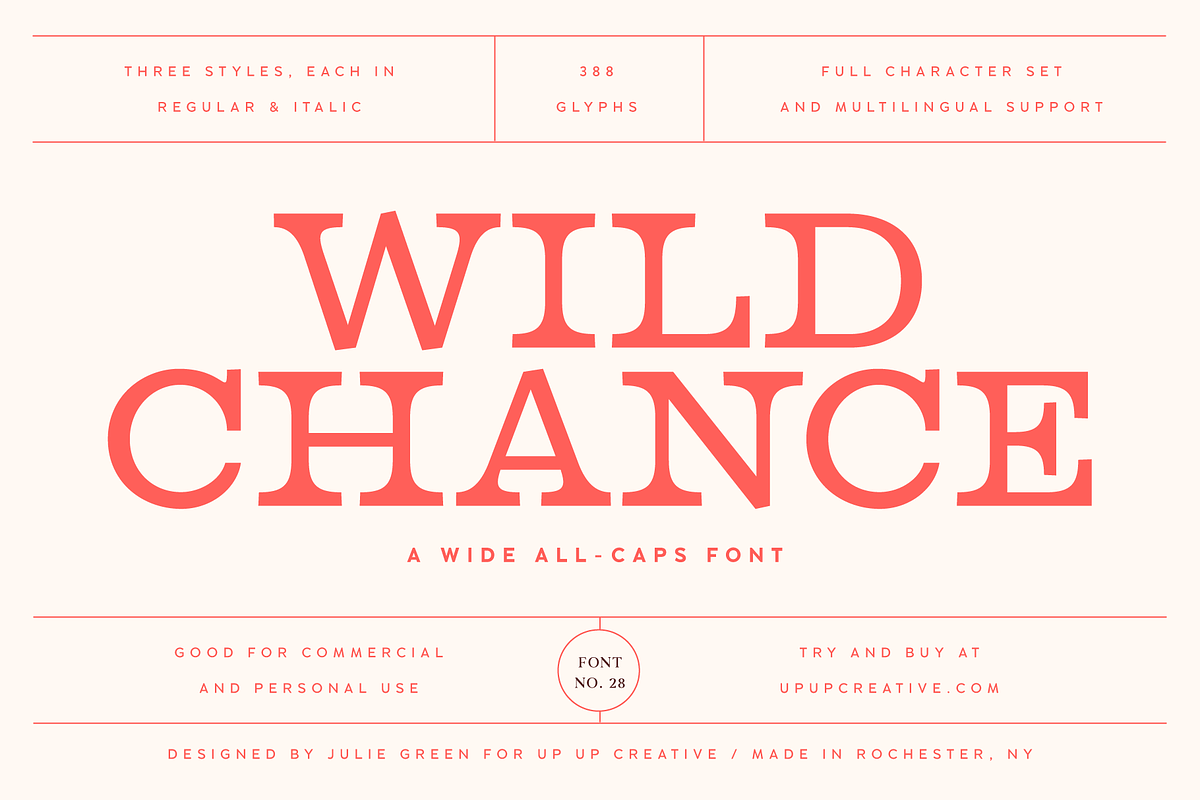 Wild Chance Complete 6-Font Family, a Serif Font by Up Up Creative (Photo 15 of 15)
