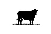 Cow Angus Cattle Grass Silhouette, a Branding & Logo Template by Buqancreative (Thumbnail 9 of 10)