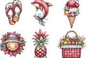 Whimsical Summer Clipart, an Illustration by Designking (Thumbnail 5 of 6)