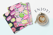 Macaron and blueberry leaves, a Pattern Graphic by Yummy (Thumbnail 9 of 9)