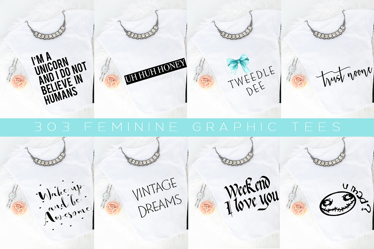 Big Bundle-Feminine Graphic Tees, a Background Graphic by iloladesign (Photo 35 of 36)