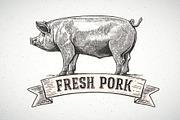 Pigs in graphical style, an Animal Illustration by Countryside life (Thumbnail 8 of 11)