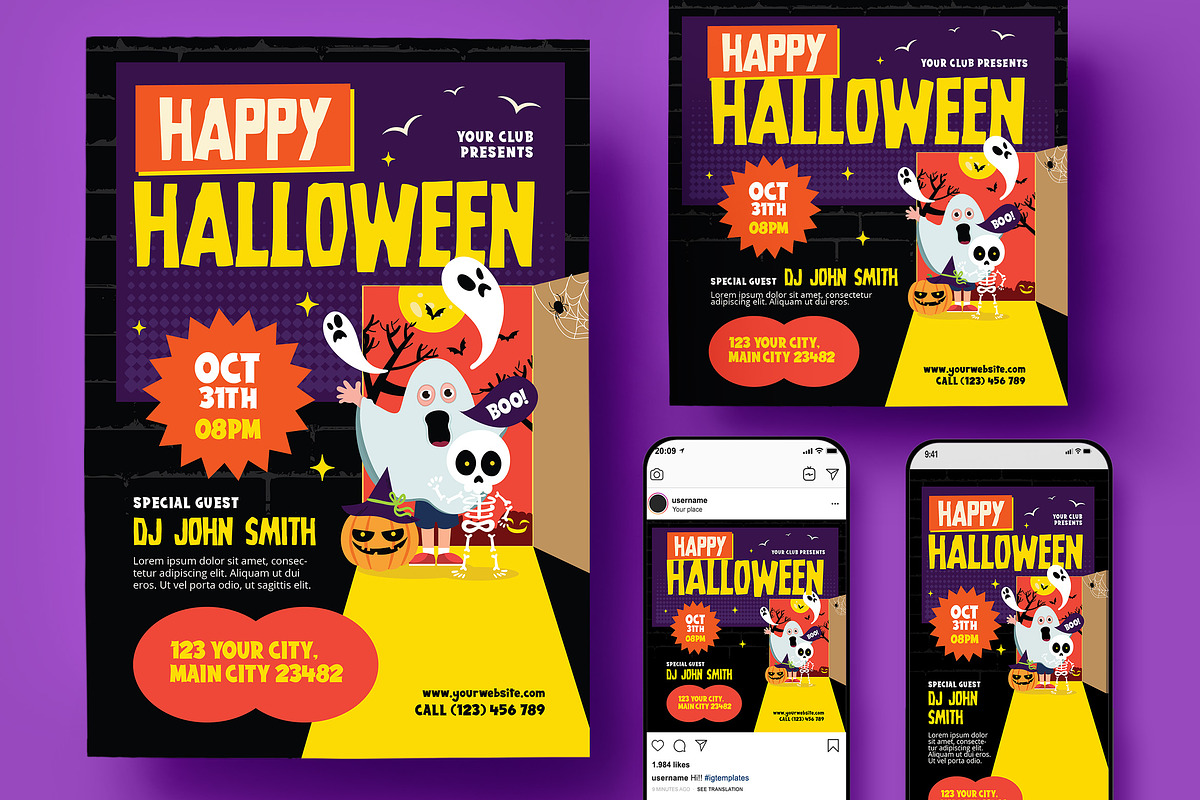 Happy Halloween Flyer, a Flyer Template by Creativestoree (Photo 1 of 5)