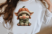 Whimsical Autumn pig Clipart, a Seasonal Illustration by Designworld (Thumbnail 7 of 9)