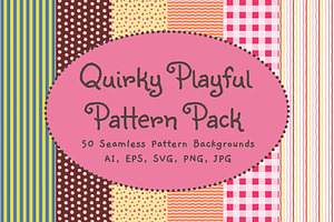 Quirky Playful Seamless Pattern Pack, a Decorative Illustration by Invisual Studio