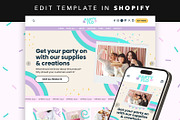 Party and Decorations Shopify Theme, a Shopify Template by Template Twist Shop (Thumbnail 1 of 8)