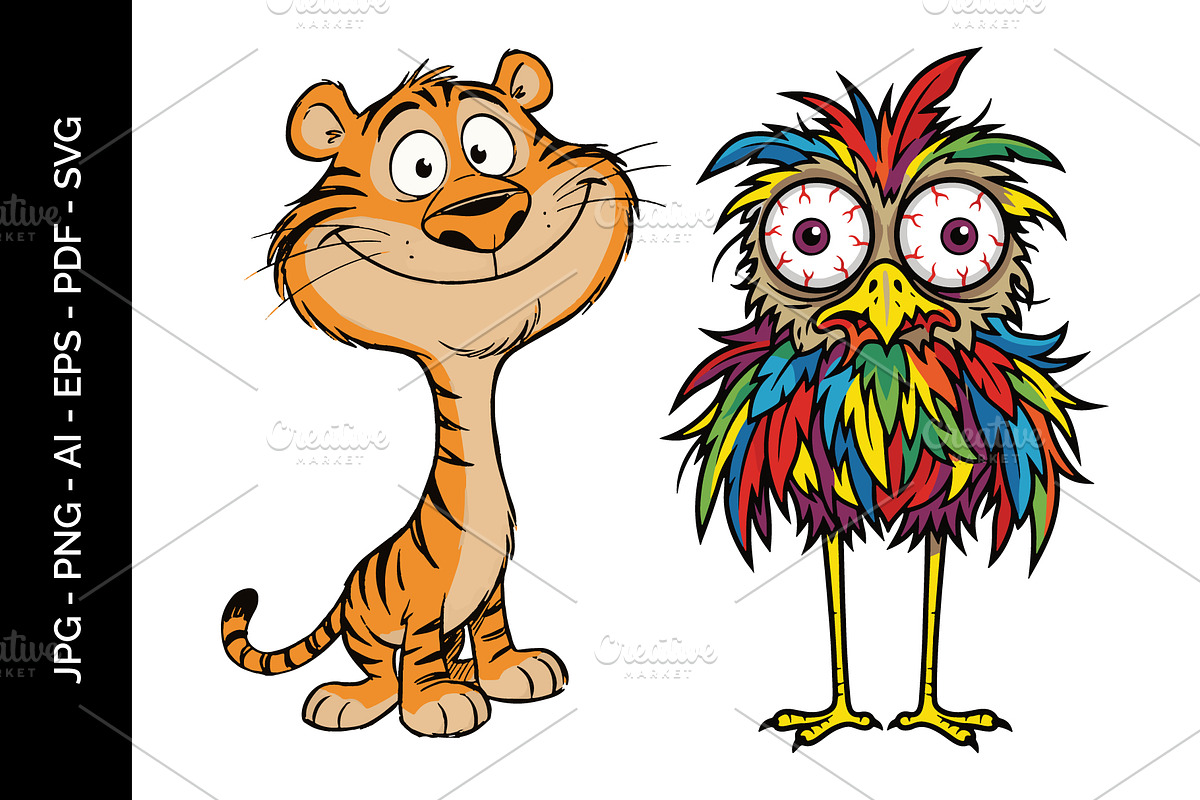 Animal Vector Art Illustration set, an Animal Illustration by nandinigraphics (Photo 3 of 4)