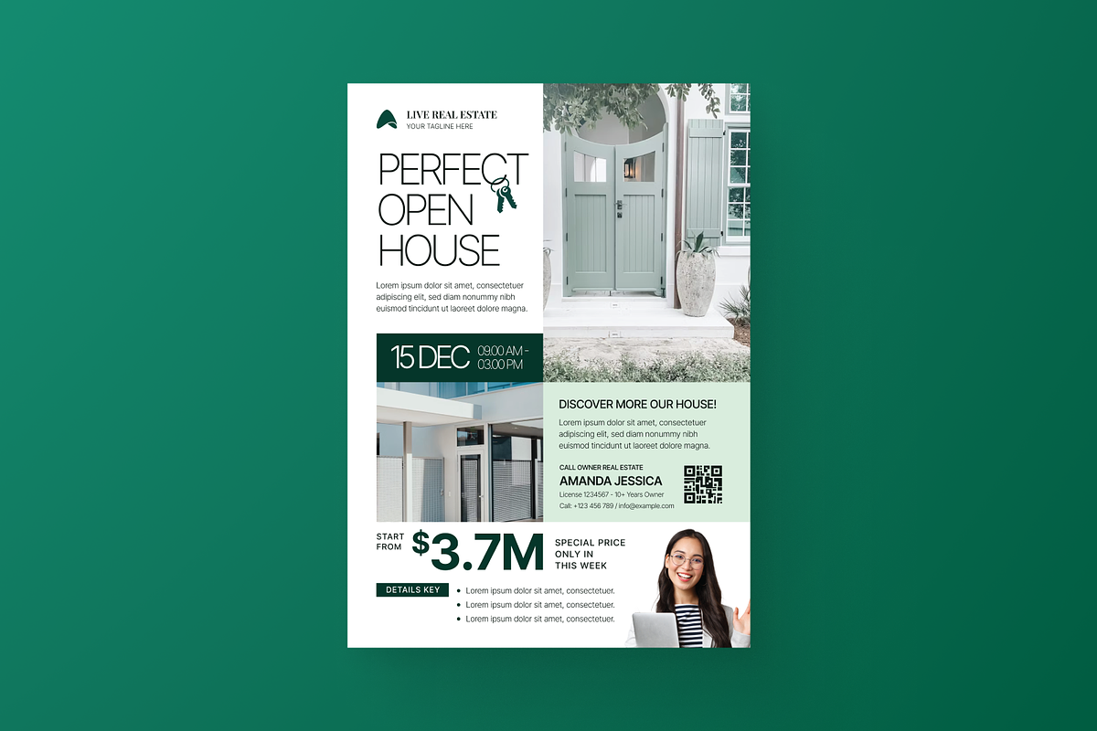 Modern Open House Invitation Flyer, a Flyer Template by MMPixelCraft (Photo 4 of 6)