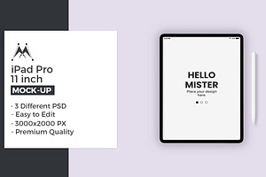 iPad Pro 11-inch Mock-Ups, an iPad Mockup by Modern Studio