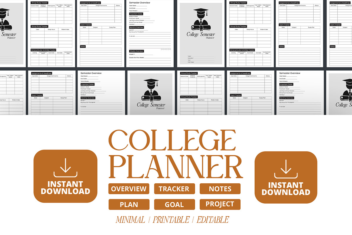 College Semester Planner Template