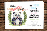 DIY Panda Printable Invitation, an Invitation Template by Artseez (Thumbnail 1 of 2)