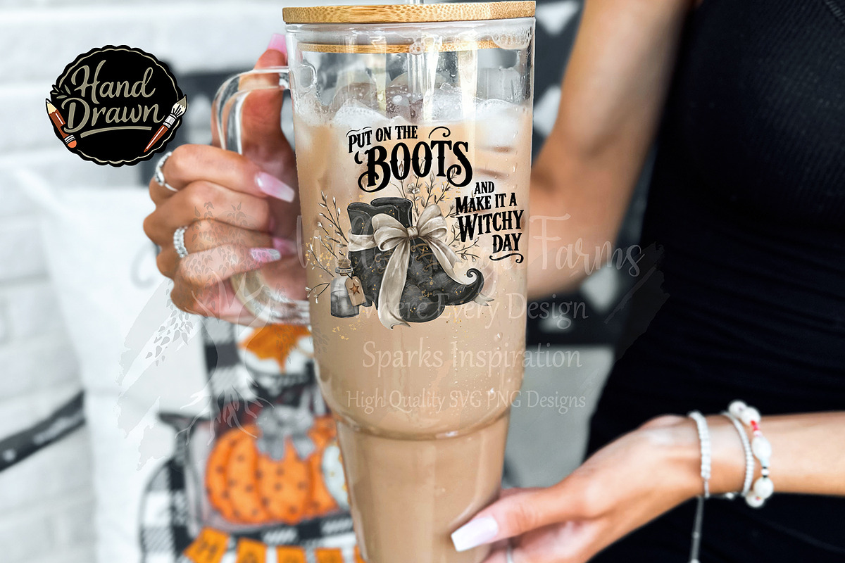 Witchy boots with bow, a Seasonal Illustration by Willow Paige Farms (Photo 6 of 10)