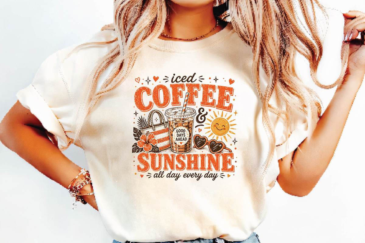 Summer Coffee Sublimation Design, a Seasonal Illustration by DreamPrint404 (Photo 6 of 6)