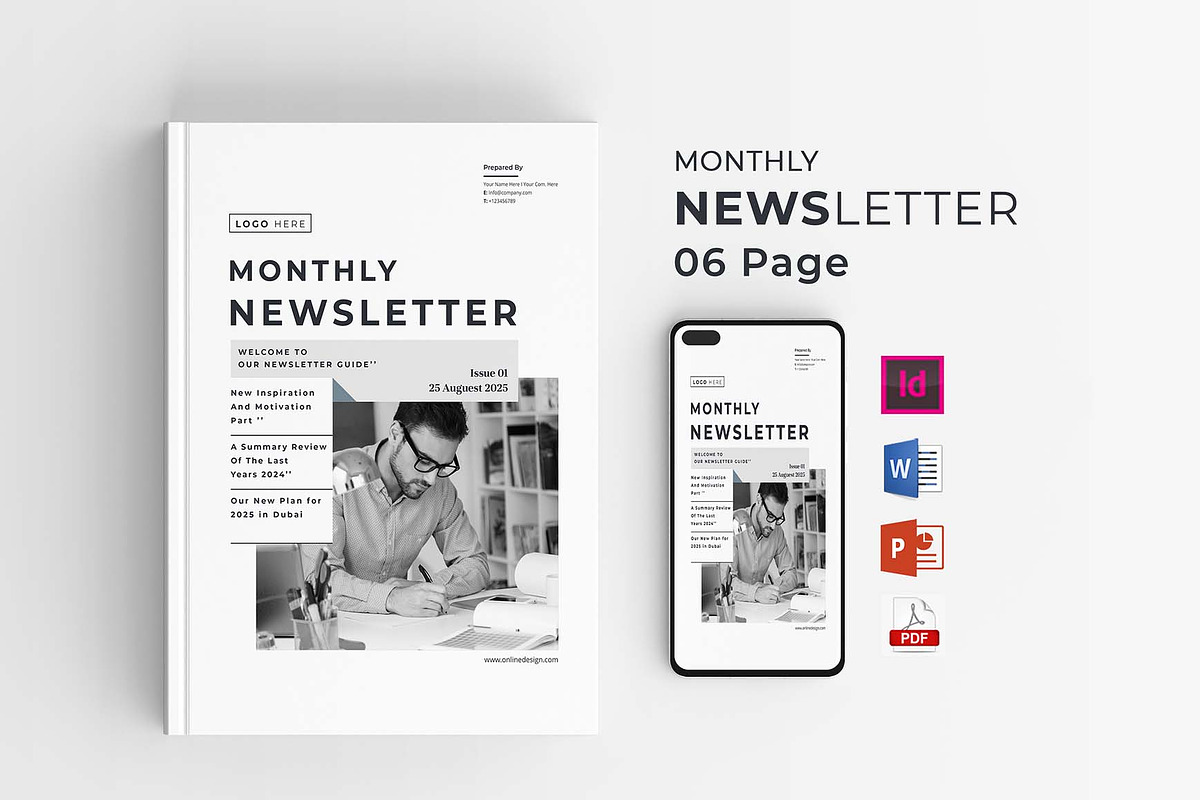 Newsletter | MS Word & Indesign, a Brochure Template by obayes (Photo 1 of 10)