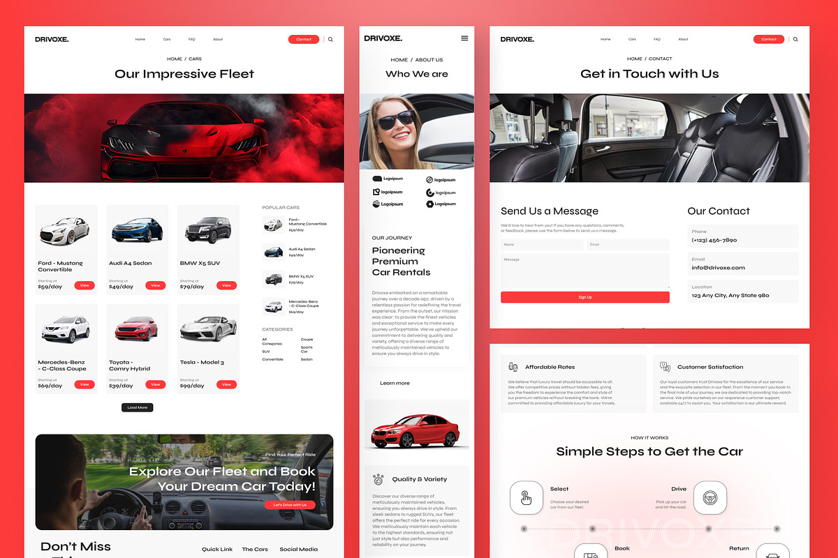 Drivoxe - Car Rental Website Framer, a Websites & App Template by peterdraw (Photo 3 of 5)