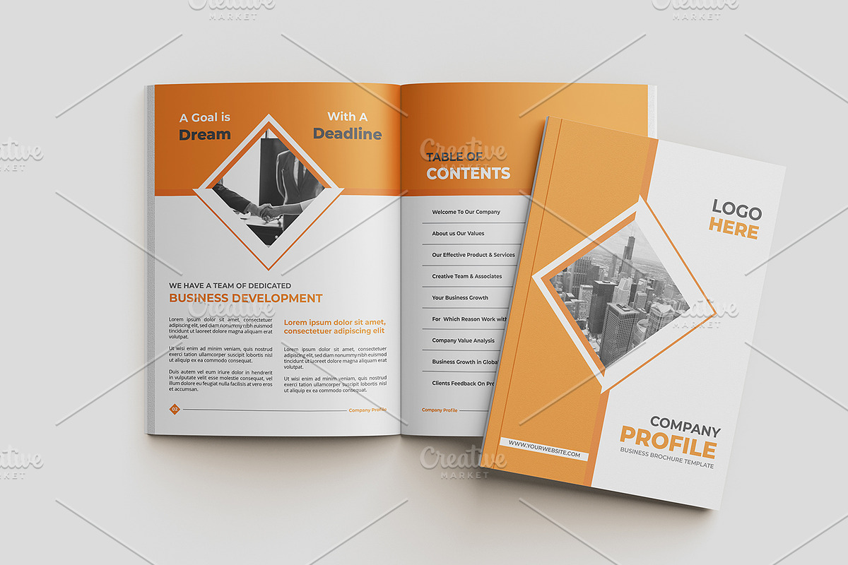 Modern Company Profile Template, a Brochure Template by gstudiovect21 (Photo 4 of 8)