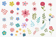 Ditsy vector flower patterns,clipart, a Pattern Graphic by FleurArt (Thumbnail 4 of 8)