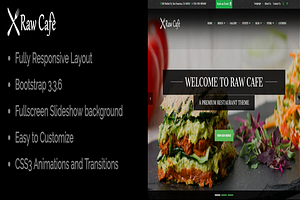 Raw Caf-Bootstrap Theme Restaurant