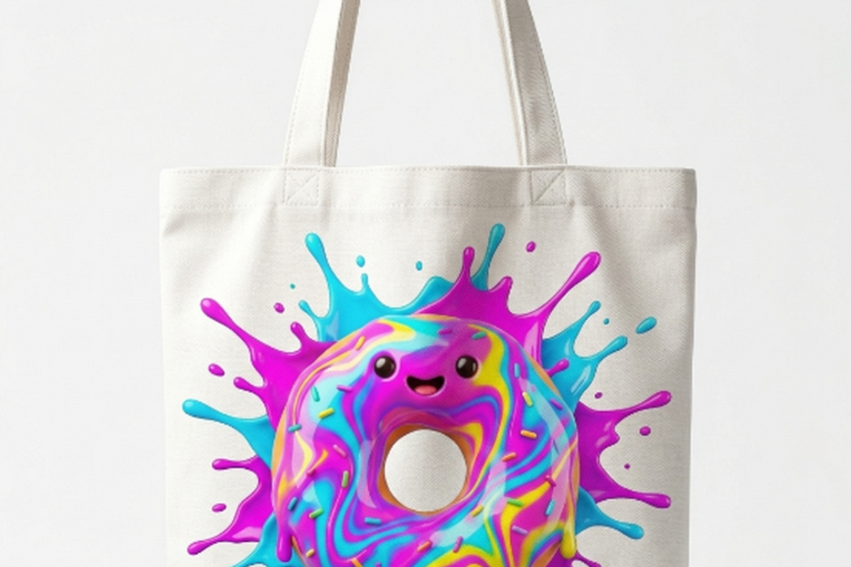 Kawaii Rainbow Donut Splash, a Shirt Mockup by Vector Stall (Photo 11 of 15)
