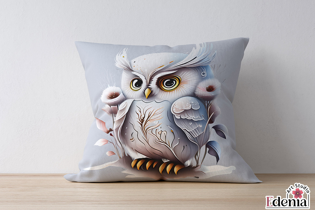 Cute Winter Owls Clipart Sublimation, an Animal Illustration by EdeniaArtStudio (Photo 5 of 6)