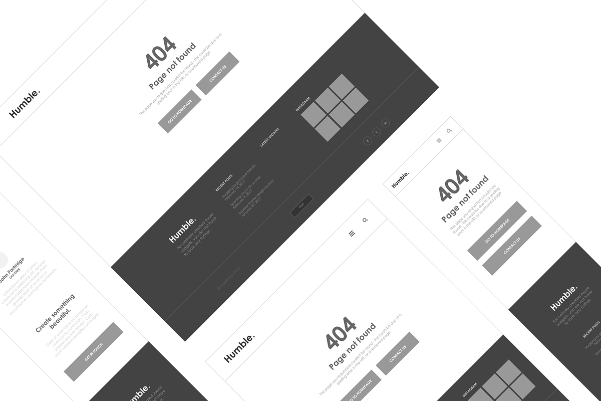 Axure Responsive Corporate template2, a Wireframe Template by Humble UX (Photo 4 of 5)