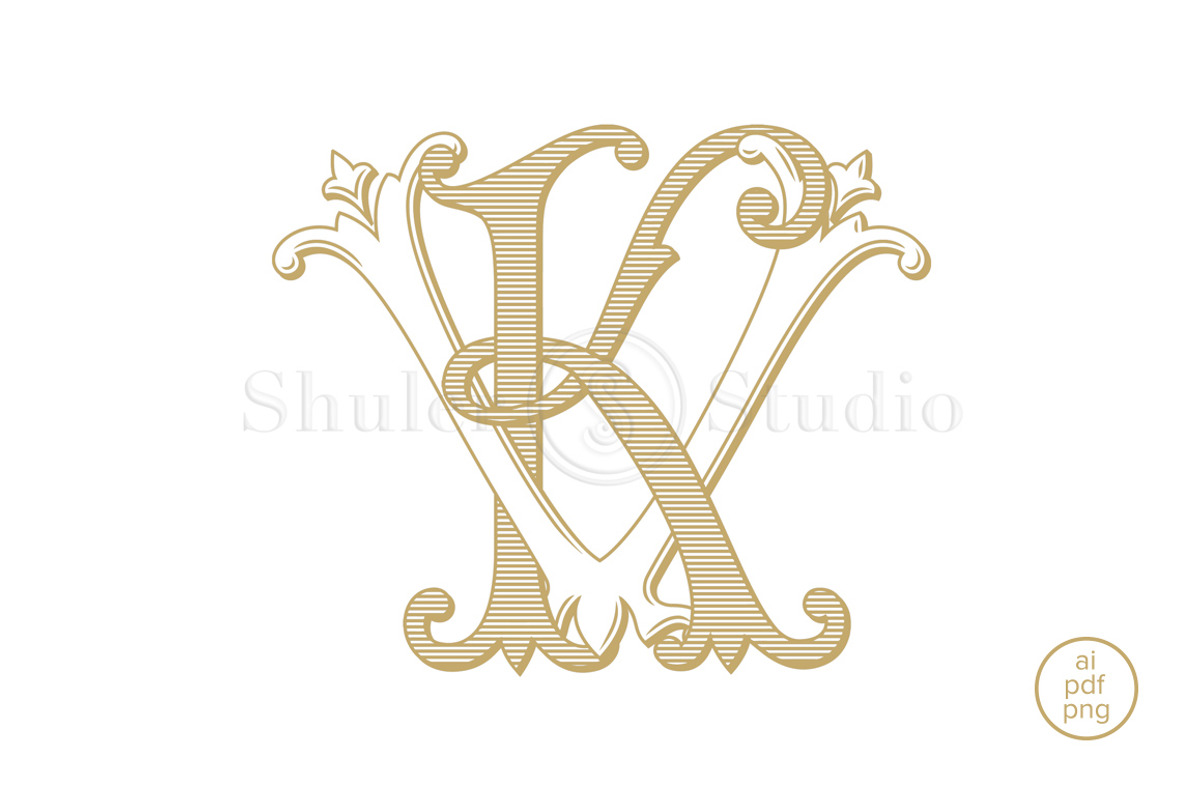 KV Monogram VK Monogram, a Branding & Logo Template by Shuler Studio (Photo 2 of 6)
