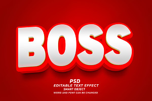 Boss PSD 3D Editable Text Effect