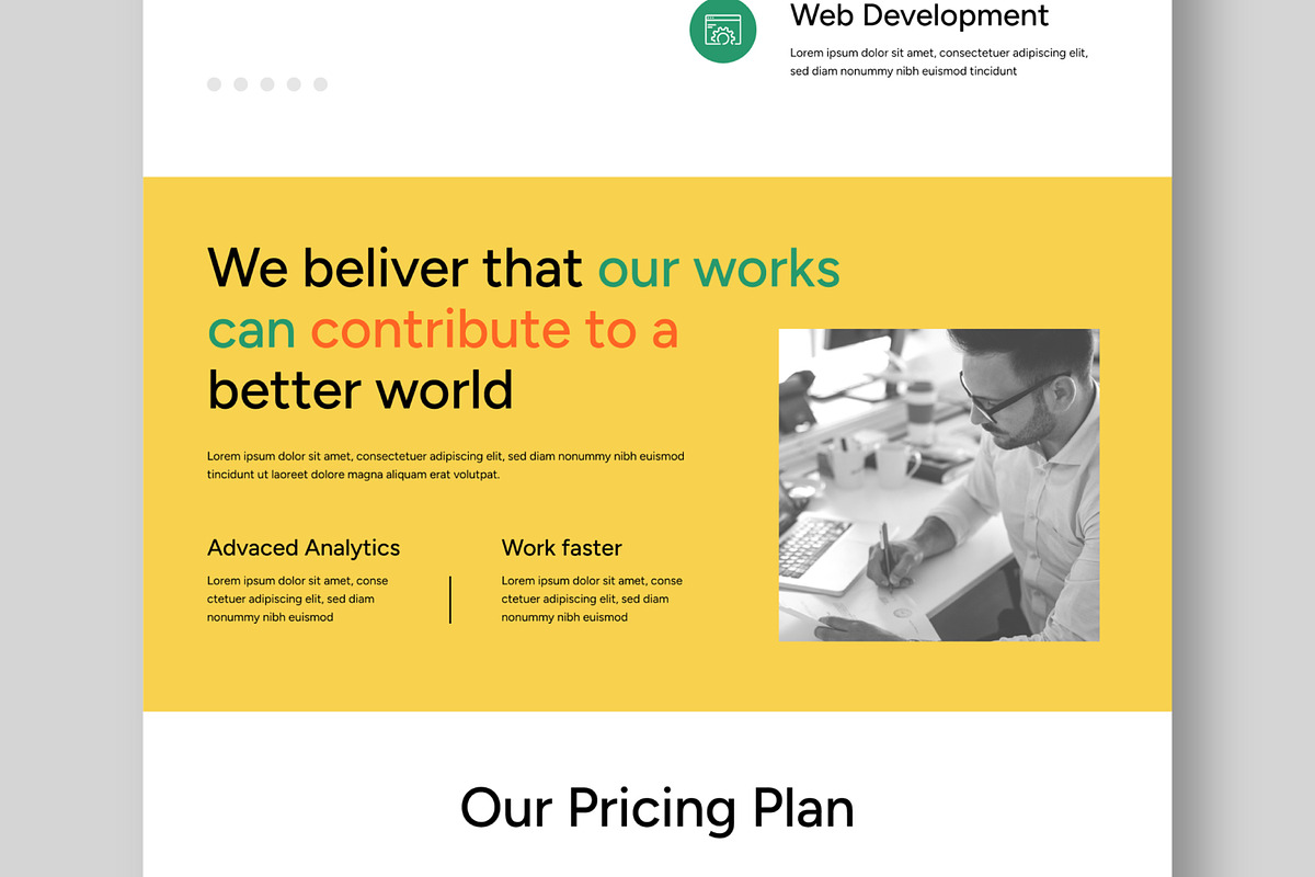 Digital Product Landing Page Design, a Landing Page Template by CreativeShaper (Photo 4 of 6)