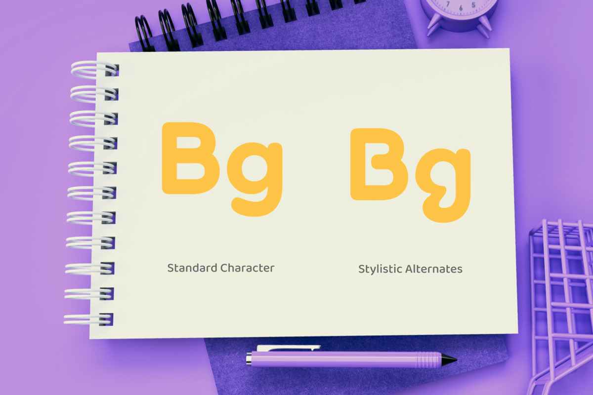 Baugy Fun Display Logo Font, a Sans Serif Font by Rasio Studio (Photo 4 of 9)
