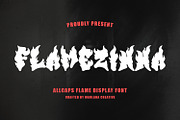 Flamezinna All Caps Flame Display, a Handwritten Font by Maulana Creative (Thumbnail 1 of 7)