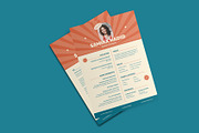 Retro CV Resume Modern Template, a Resume Template by Neermana (Thumbnail 2 of 5)