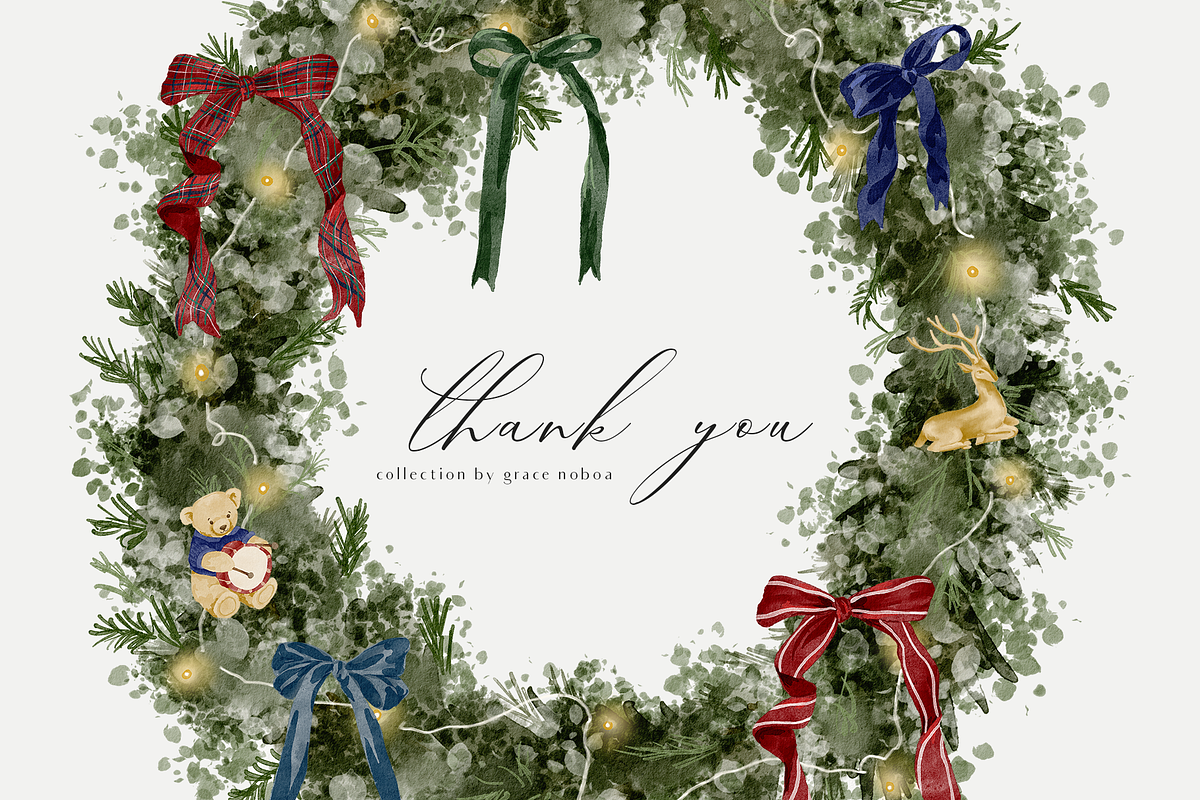 Christmas holiday graphics bows, an Object Graphic by Grace Noboa Illustrations (Photo 15 of 15)