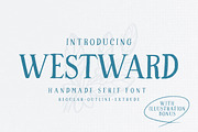 Westward - Hand drawn Serif, a Serif Font by Rillatype (Thumbnail 1 of 9)