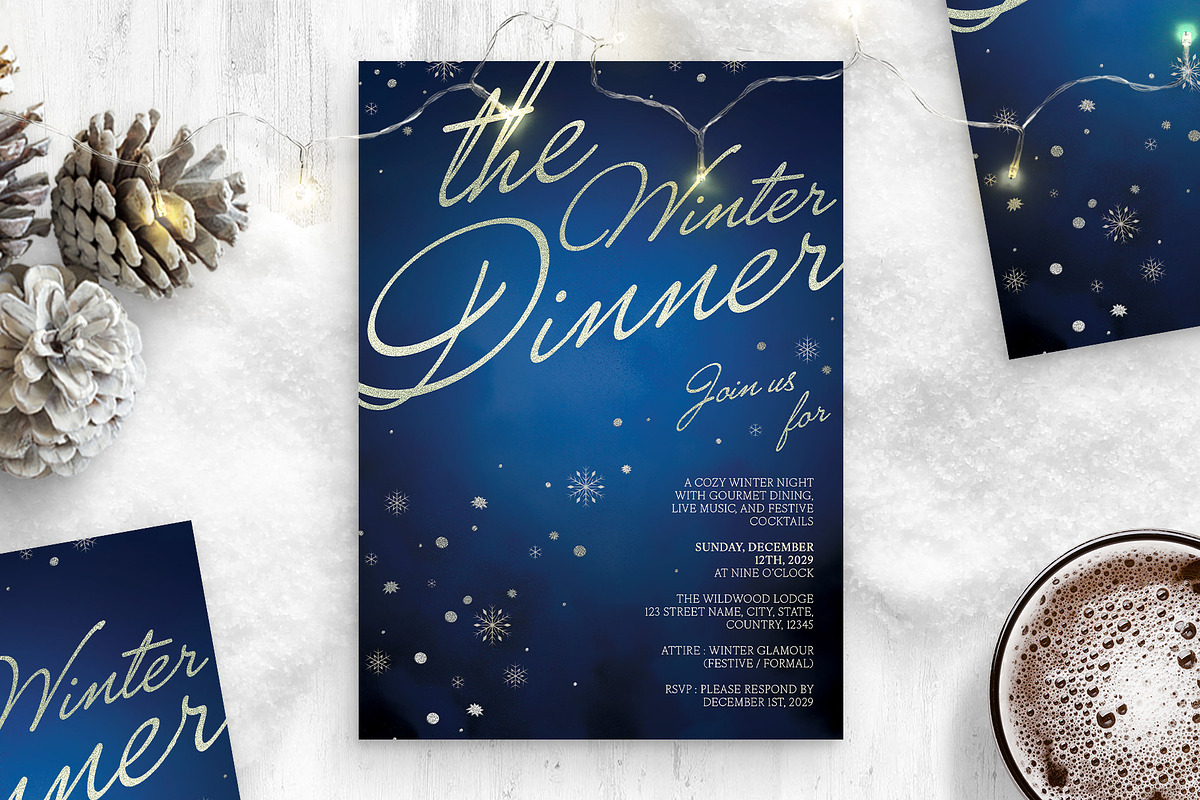 Winter Invitation Template, an Invitation Template by BrandPacks (Photo 1 of 4)