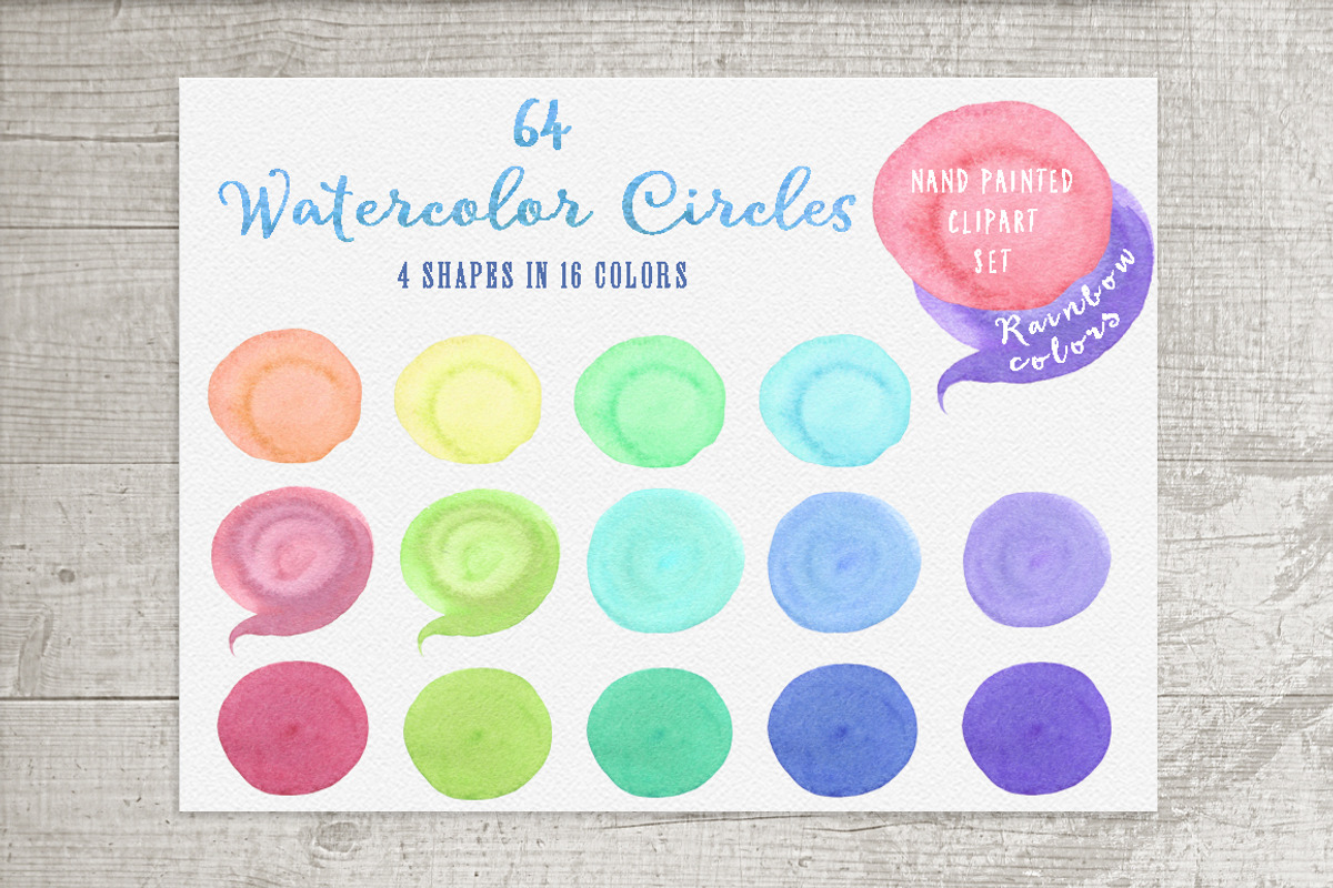 64 Logo watercolor circles, a Graphic by KitsPix (Photo 1 of 3)