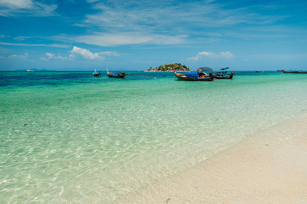 Beach and clear blue water in summer and vacation, a Nature Photo by Art Rachen