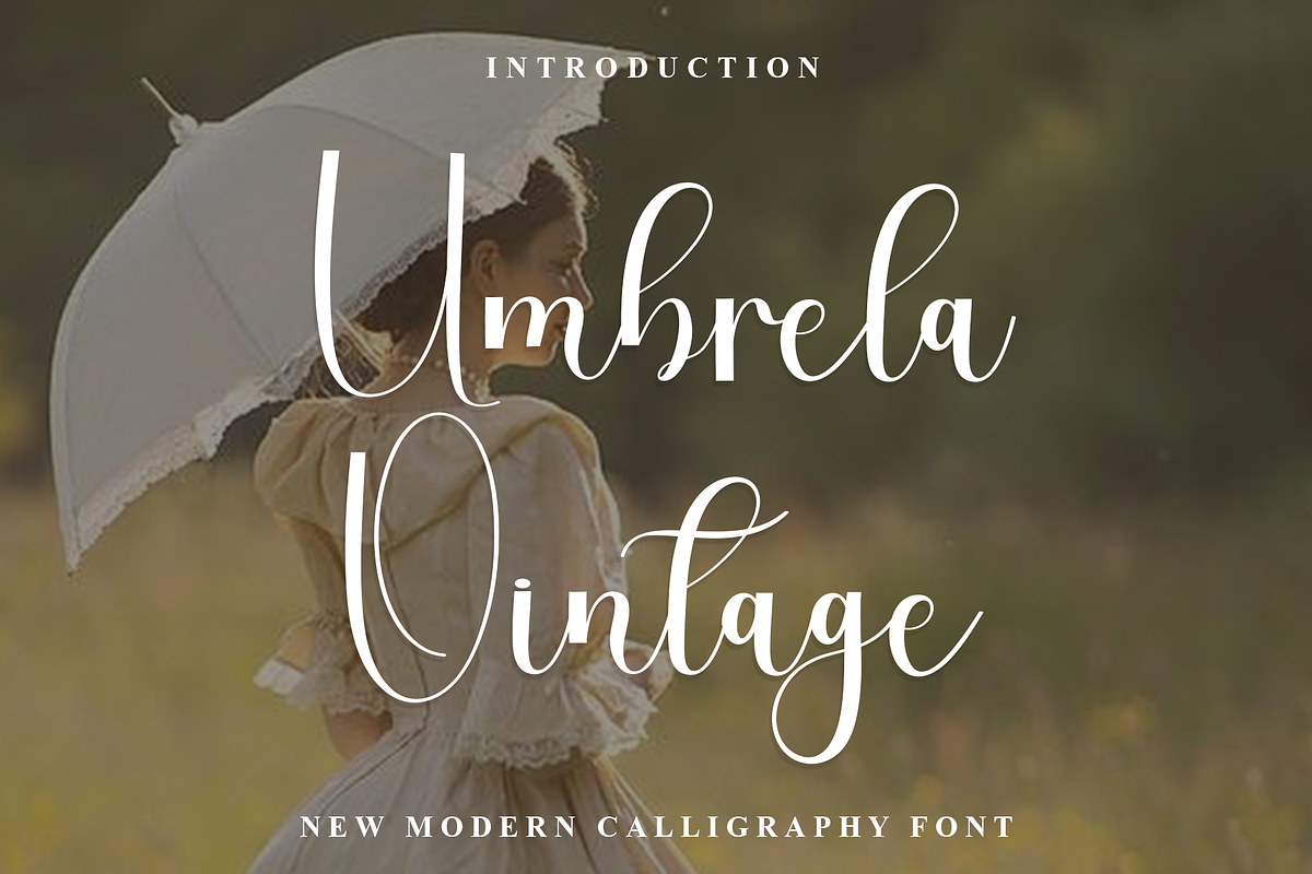 Umbrela Vintage, a Handwritten Font by InermediaSTUDIO (Photo 1 of 8)