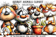 Quirky Animals Clipart, an Illustration by OK Design (Thumbnail 1 of 6)