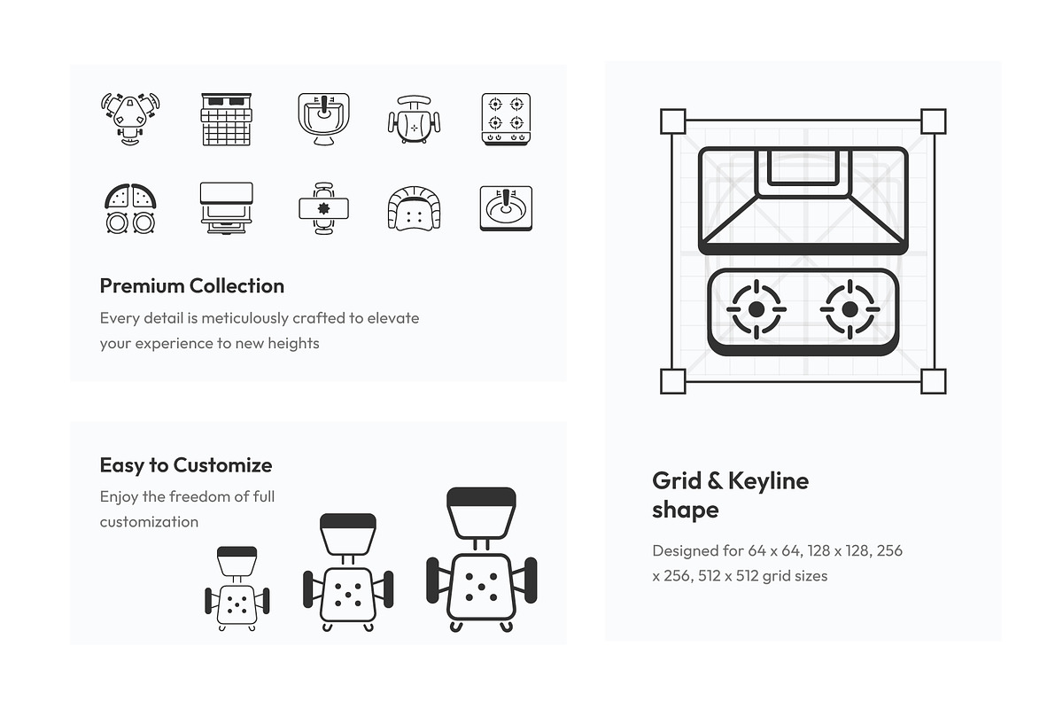 Animated Interior Icons, an Outline Icon by Prosymbols (Photo 3 of 5)